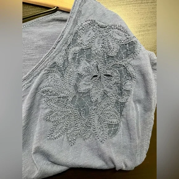 Embroidered Navy Top - Picture 4 of 7